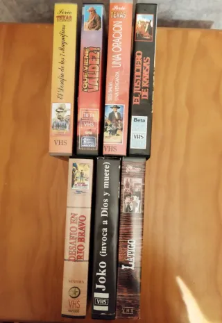 Lote 7 Películas VHS Western (Español)