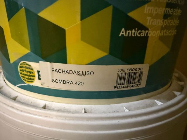 5 Bidones Pintura Plástica Marrón Fachadas Liso