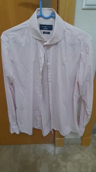 Camisa Caballero ALVARO MORENO Rayas Rosas Talla 