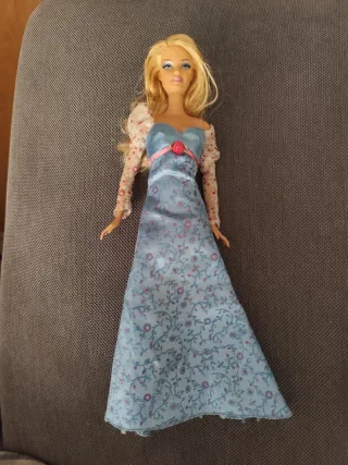 Abito floreale blu Barbie Doll