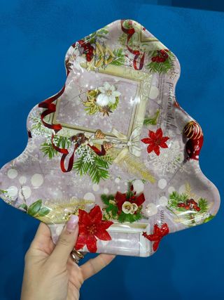 Set 3 Vassoi Natalizi Alberi di Natale