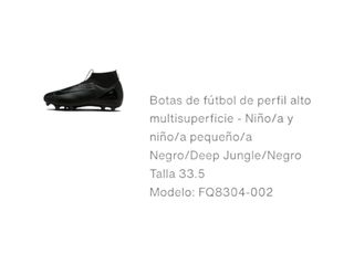 Botas Fútbol Nike Niño/a Talla 33.5