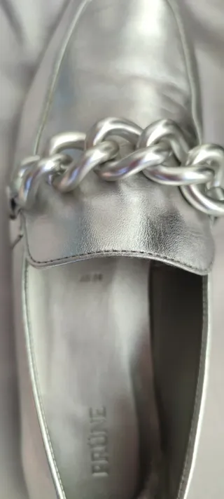 Zapatos planos plateados marca Prüne - 38