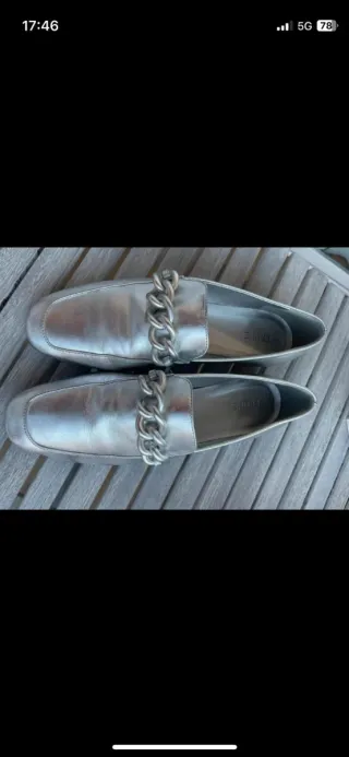 Zapatos planos plateados marca Prüne - 38