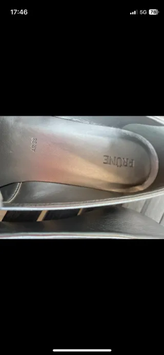 Zapatos planos plateados marca Prüne - 38