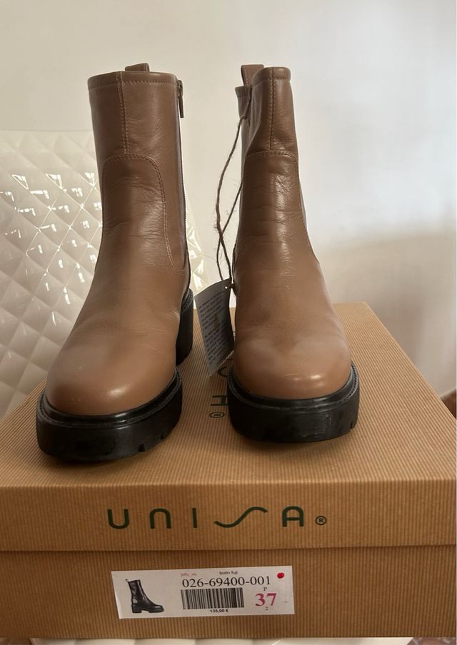 Botines Uida Beige/Negro Talla 37