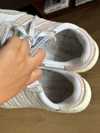 Zapatillas Adidas I-5923 rosas y blancas