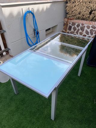 Mesa extensible metal y cristal 1.20-1.80