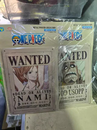 2 Targhe One Piece Wanted Nami God Usopp