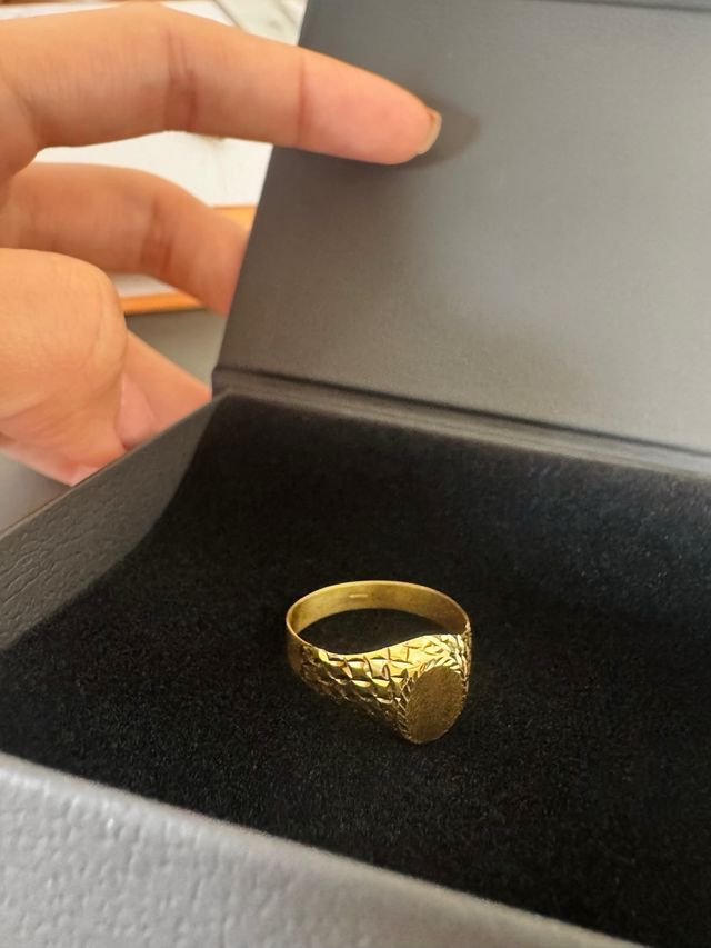 Sello oro 9K 11x9mm zona grabado (varias tallas)