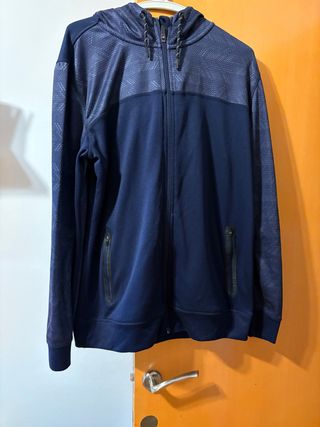 Sudadera con capucha azul marino para hombre