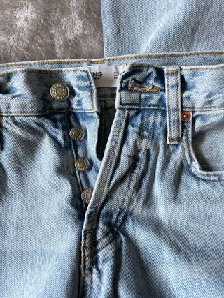 Mango Jeans Tiro Medio Rotos Talla 34