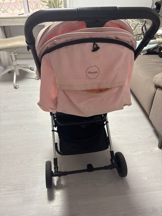 Cochecito de bebé rosa Pixie