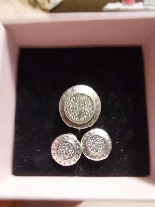 Conjunto Pandora Plata Circonitas anillo y pendien