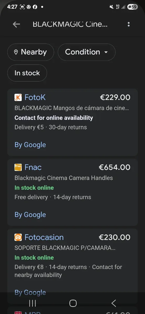 Empuñadura BLACKMAGIC Cinema Camera