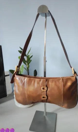 Borsa Kallistè vera pelle marrone