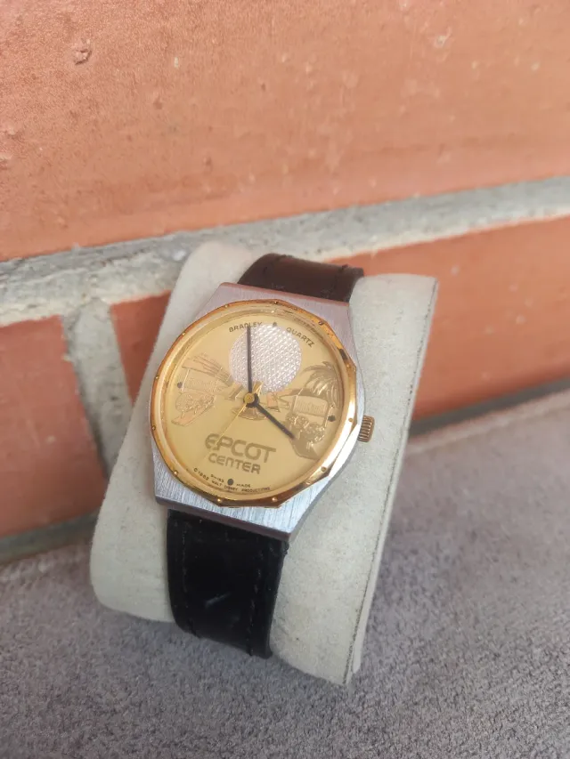 Reloj Bradley Epcot Center Cuarzo Dorado