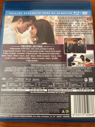 Blu-ray Saga Crepúsculo Amanecer Parte 1