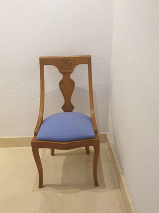 Mesa comedor extensible madera maciza 6 sillas