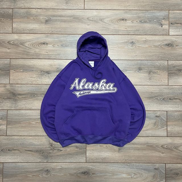 “Alaska - Anchorage” Embroidered Graphic Hoodie