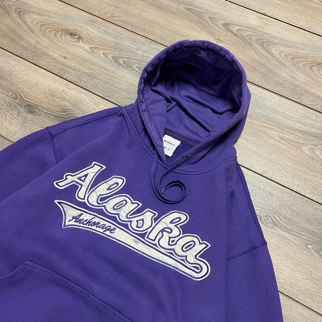 “Alaska - Anchorage” Embroidered Graphic Hoodie