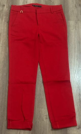 Pantalón vestir Zara rojo Talla XS