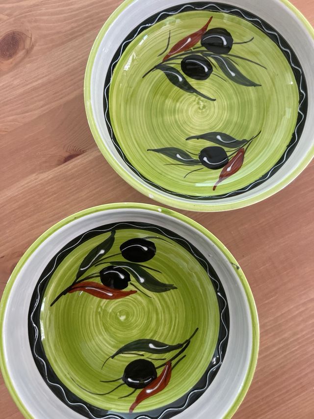 2 Cuencos de Cerámica Decorados