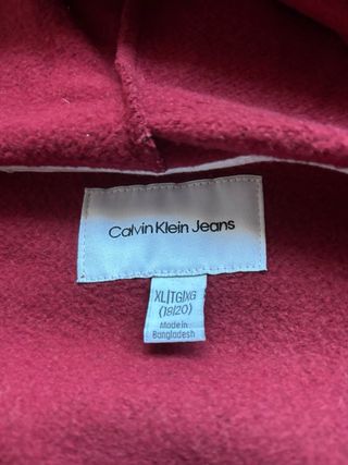 Sudadera Calvin Klein Jeans Roja Cremallera