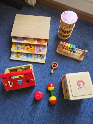Lote Juguetes Madera Bebé