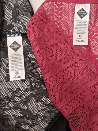 Lote 5 Bragas XL de encaje.