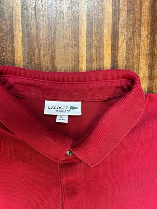 Polo Lacoste Uomo Rosso 100% Cotone Piqué