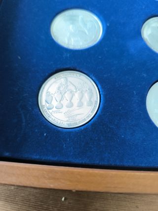 12 Monedas Real Madrid 1902-2002 Plata