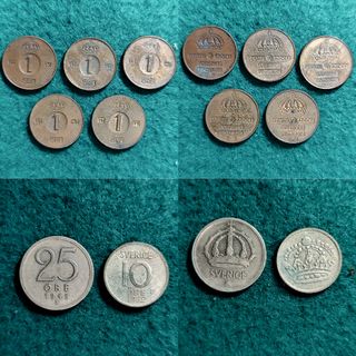 51 Monedas Suecia Antiguas - Plata