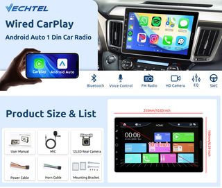 Autoradio 1 Din con Carplay e Android - Nuova