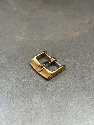 Hebilla correa de reloj Omega acero dorada 16mm