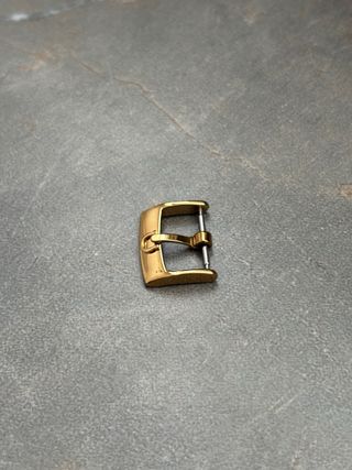 Hebilla correa de reloj Omega acero dorada 16mm