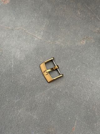 Hebilla correa de reloj Omega acero dorada 16mm