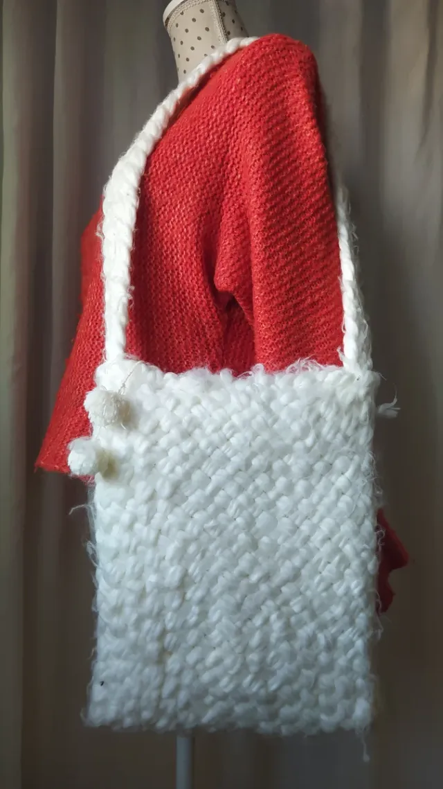 Bolso mujer de lana beige