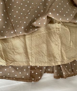 Falda vintage lunares beige