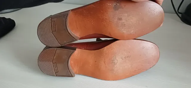 Mocassini in cuoio marrone taglia 40