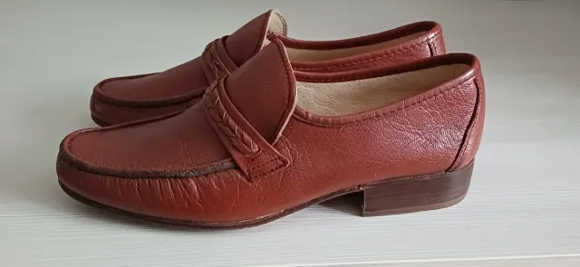 Mocassini in cuoio marrone taglia 40