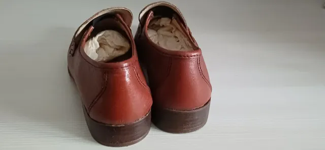 Mocassini in cuoio marrone taglia 40