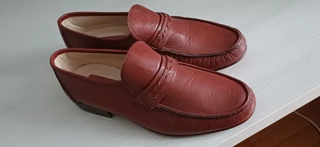 Mocassini in cuoio marrone taglia 40
