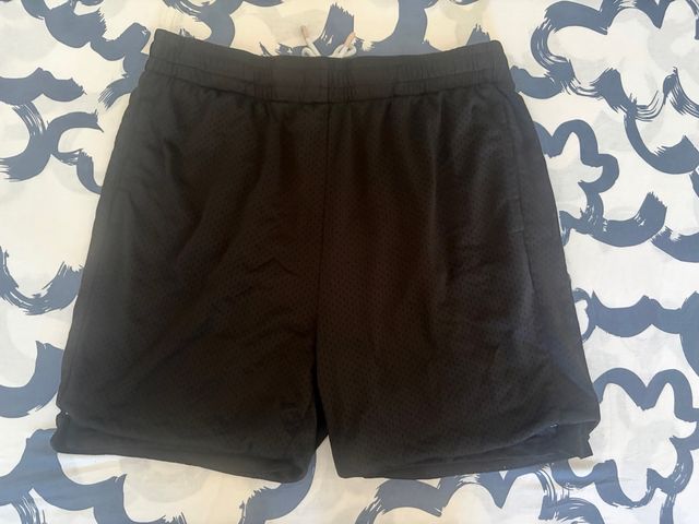 Pantalón Corto Negro Con Bolsillos Talla L
