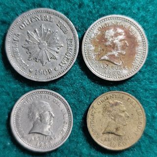 11 Monedas Uruguay Antiguas  - algunas plata