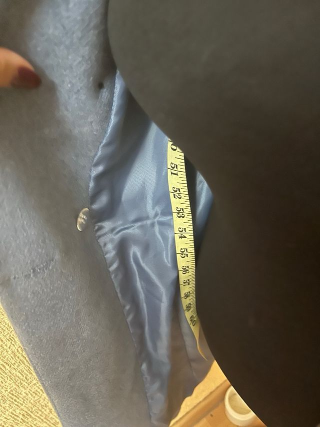 Abrigo Zara azul doble botonadura