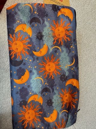 Pochette Handmade Sole Luna Blu Arancio Handmade