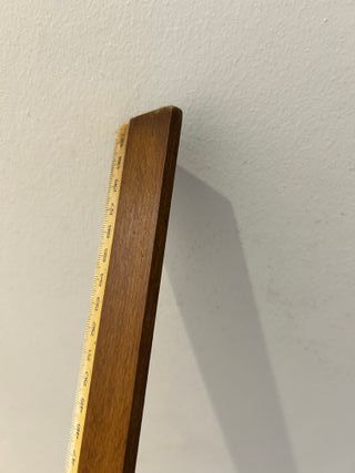 Regla de sastre antigua de madera 60 cm