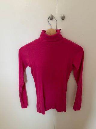 Jersey fucsia cuello alto