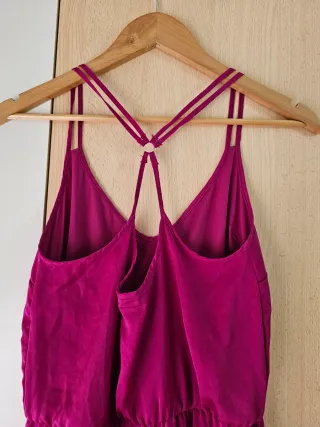 Vestido largo Stradivarius rosa